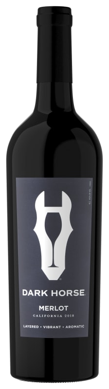 Dark Horse Merlot 2018 Front Bottle Shot
