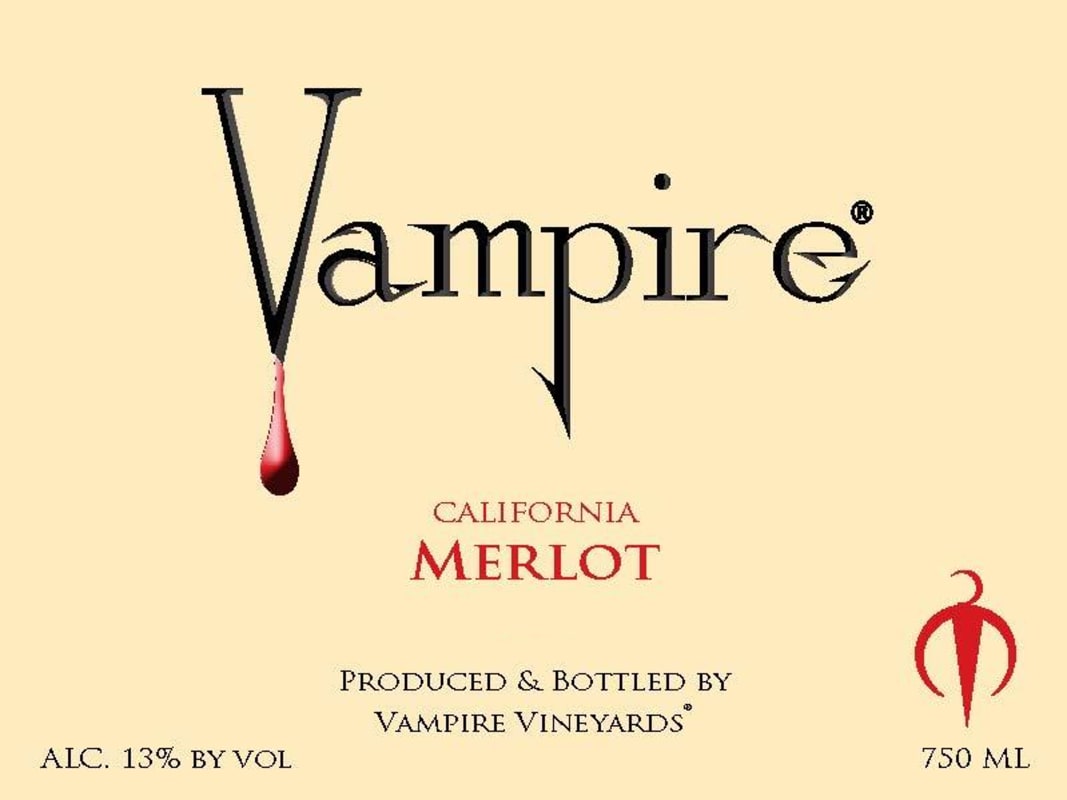 Vampire Vineyards Merlot 2016 Front Label