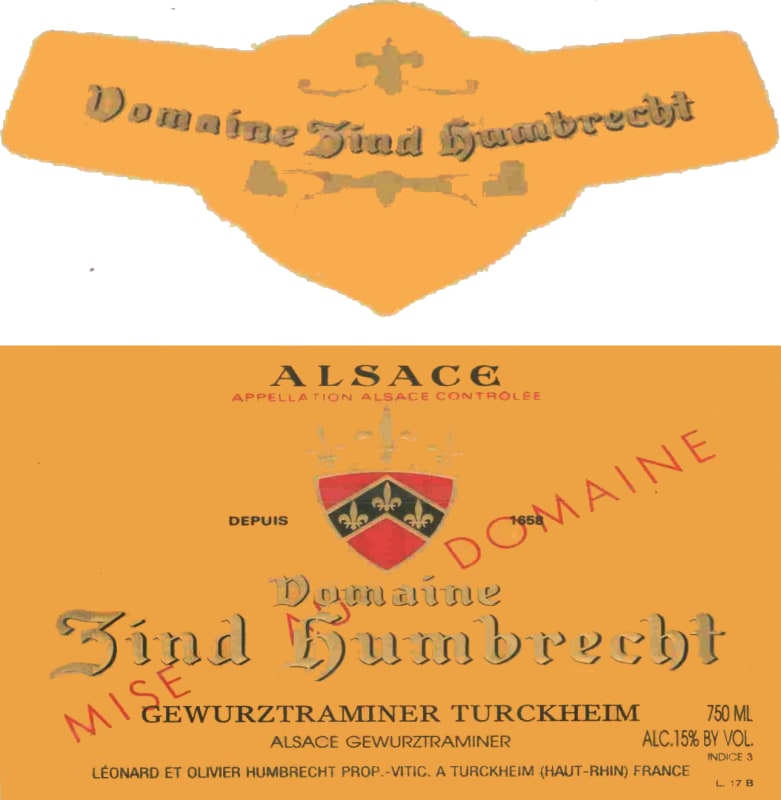 Zind-Humbrecht Turckheim Gewurztraminer 2006 Front Label