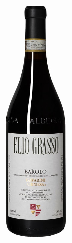 Elio Grasso Barolo Gavarini Vigna Chiniera 2022 Front Bottle Shot