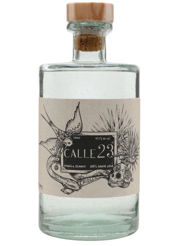 Calle 23 Criollo Blanco Tequila Front Bottle Shot