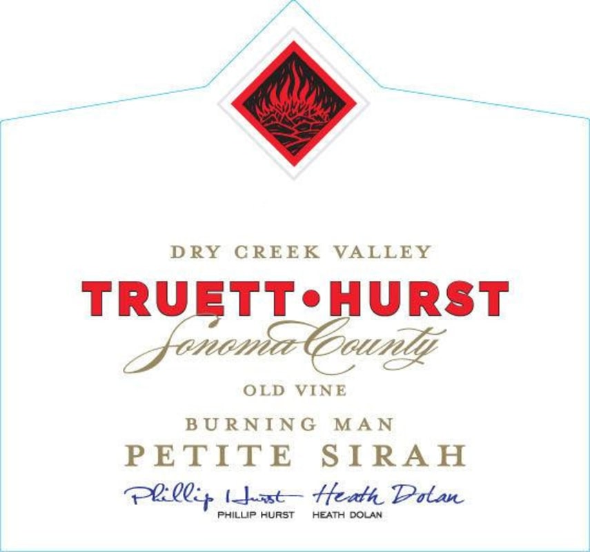 Truett Hurst Burning Man Old Vine Petite Sirah 2015 Front Label