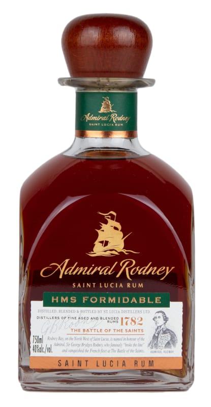 Admiral Rodney HMS Formidable Rum Front Bottle Shot