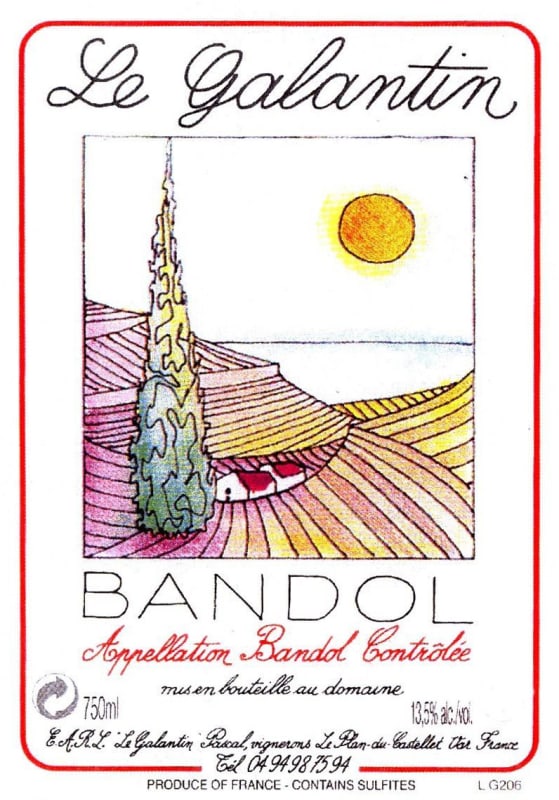 Domaine le Galantin Bandol Blanc 2016 Front Label