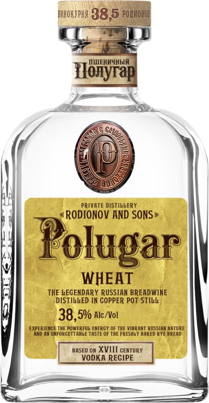 Polugar Wheat Vodka Front Bottle Shot