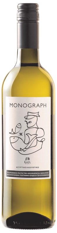 Gaia Monograph Assyrtiko 2025 Front Bottle Shot
