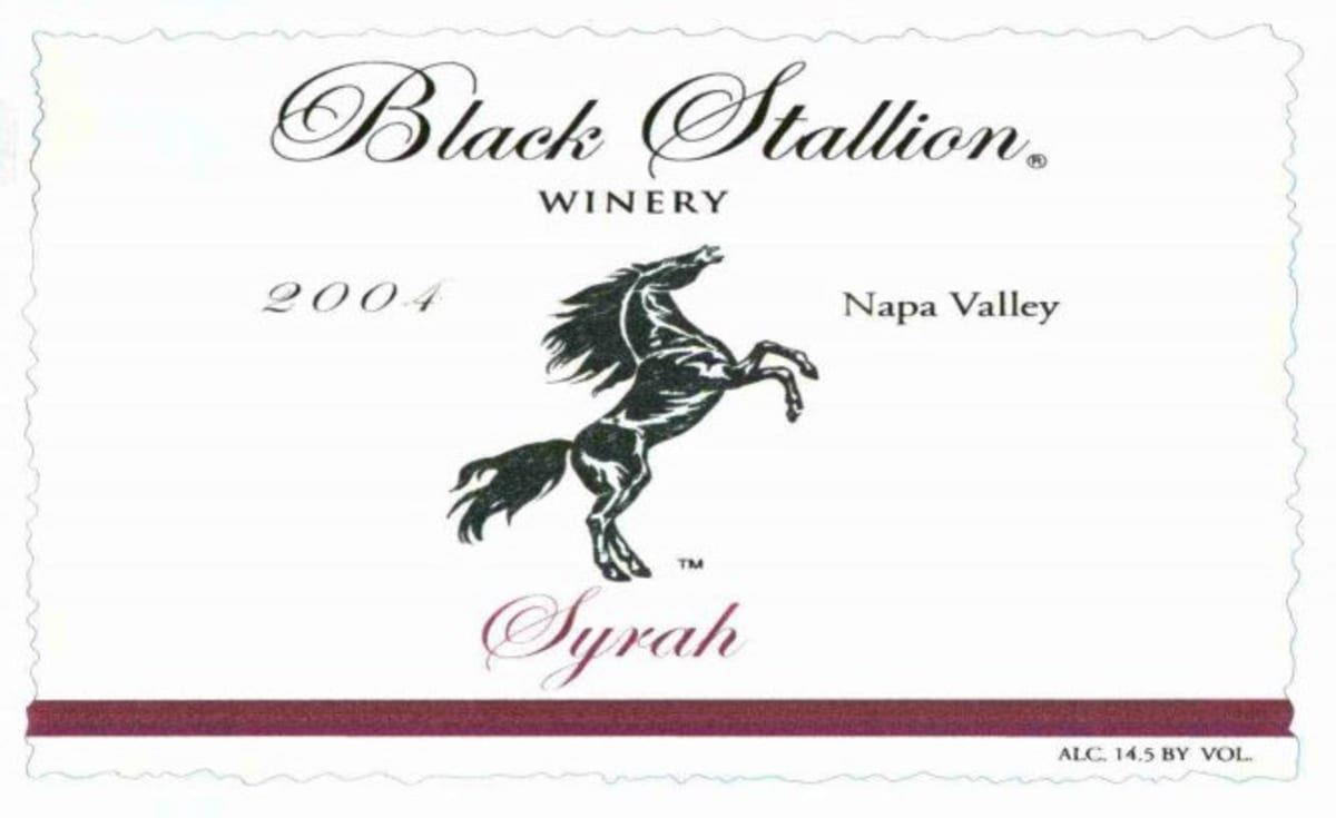Black Stallion Winery Napa Valley Syrah 2004 Front Label