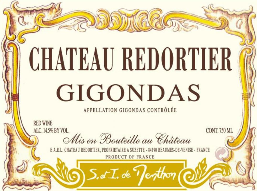 Chateau Redortier Gigondas 2014 Front Label