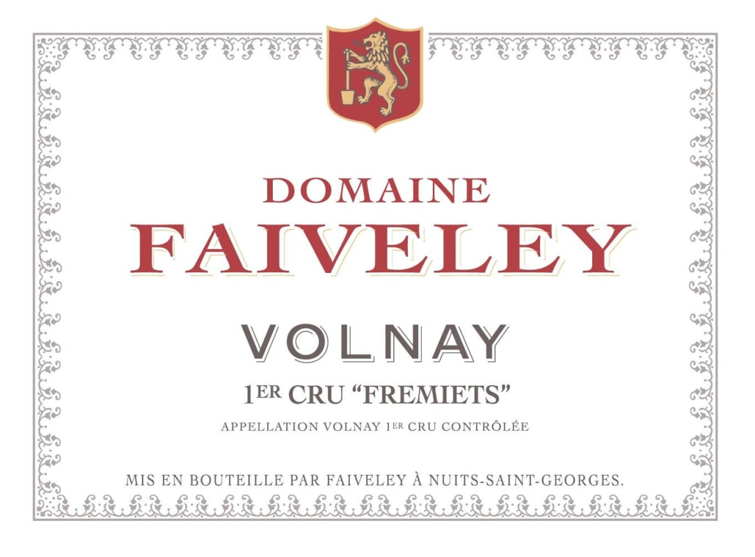 Faiveley Volnay Fremiets Premier Cru 2012 Front Label