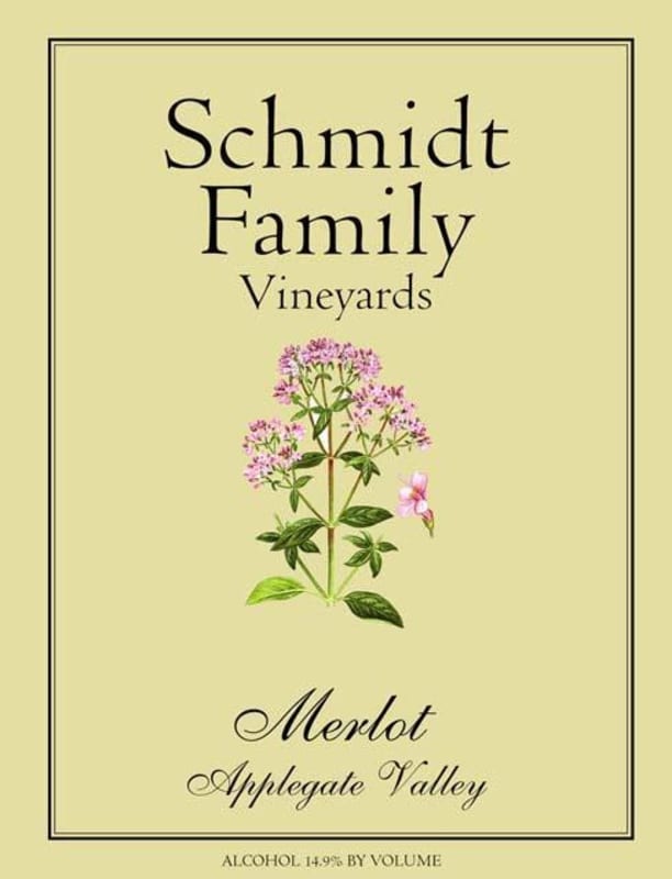 Schmidt Family Vineyards Merlot 2014 Front Label