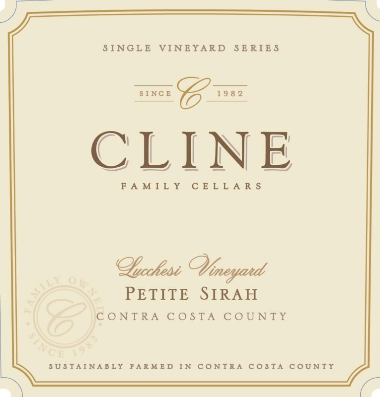 Cline Lucchesi Vineyard Petite Sirah 2014 Front Label