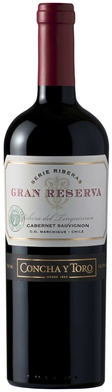 Concha y Toro Gran Reserva Serie Riberas Cabernet Sauvignon 2015 Front Bottle Shot