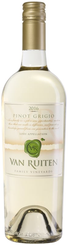Van Ruiten Pinot Grigio 2016 Front Bottle Shot