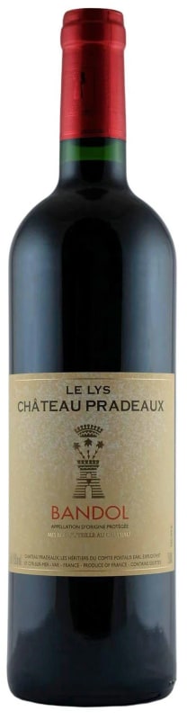 Chateau Pradeaux Le Lys Bandol Rouge 2022 Front Bottle Shot