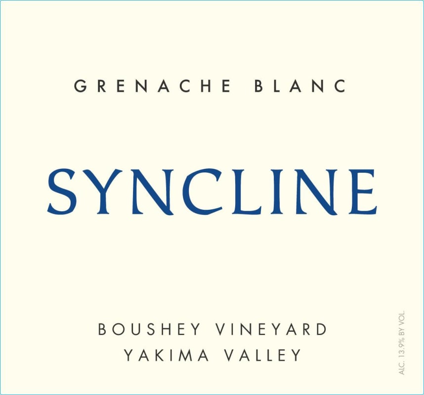 Syncline Boushey Vineyard Grenache Blanc 2016 Front Label