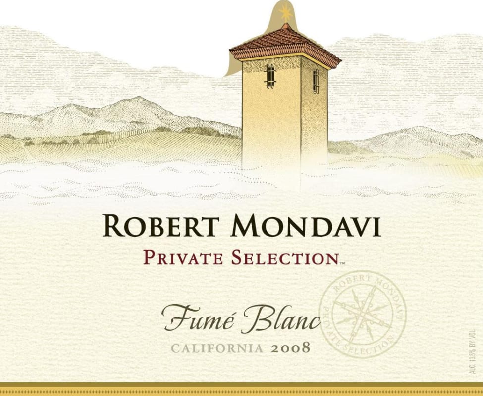 Robert Mondavi Private Selection Fume Blanc 2008 Front Label