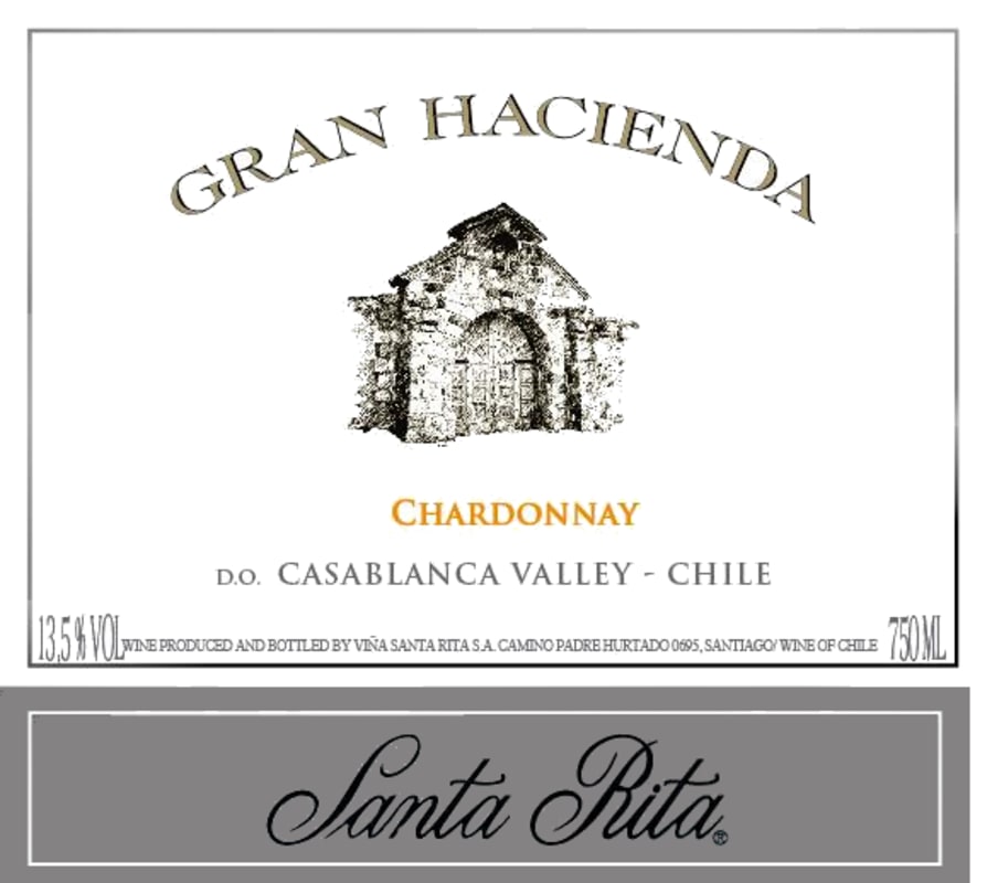 Santa Rita Gran Hacienda Chardonnay 2012 Front Label