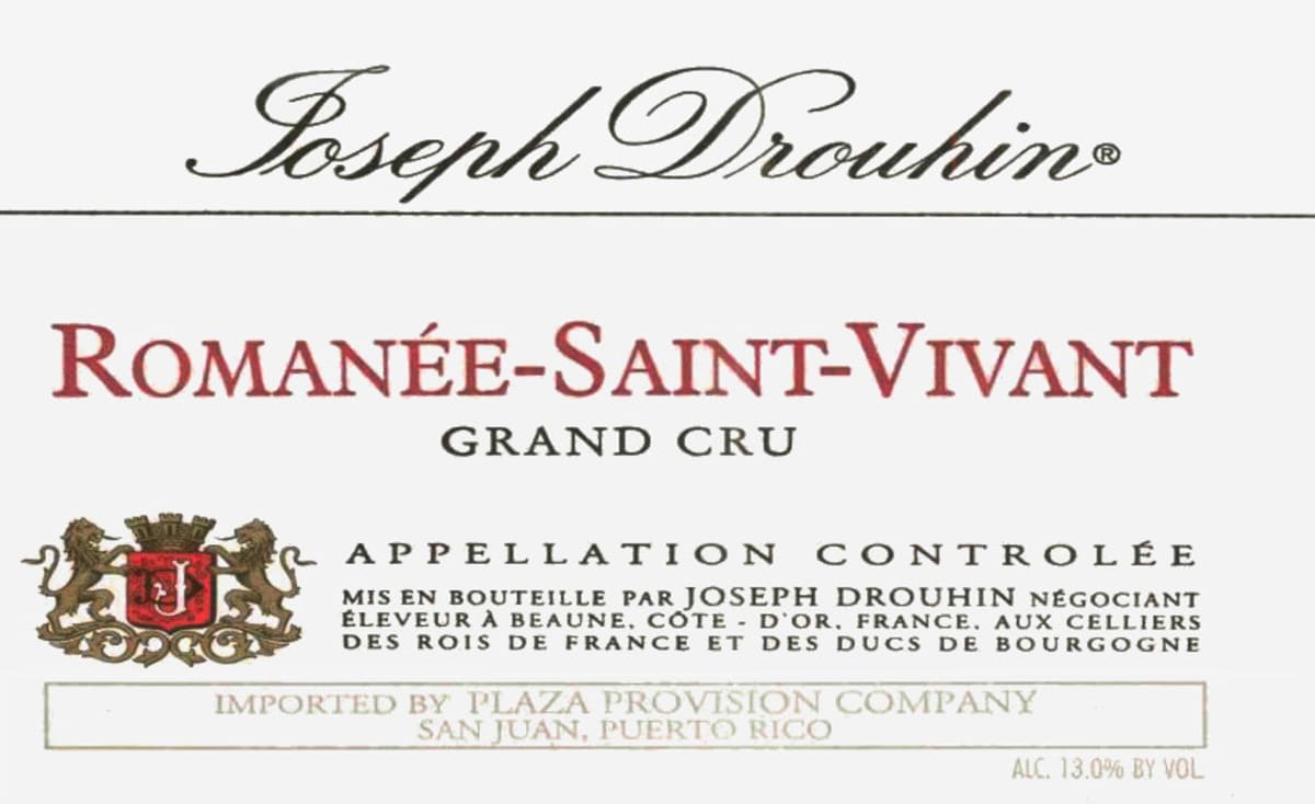 Joseph Drouhin Romanee-Saint-Vivant Grand Cru 1998 Front Label