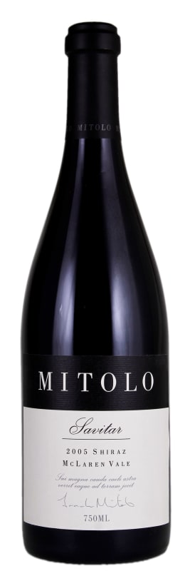 Mitolo Savitar Shiraz 2005 Front Bottle Shot