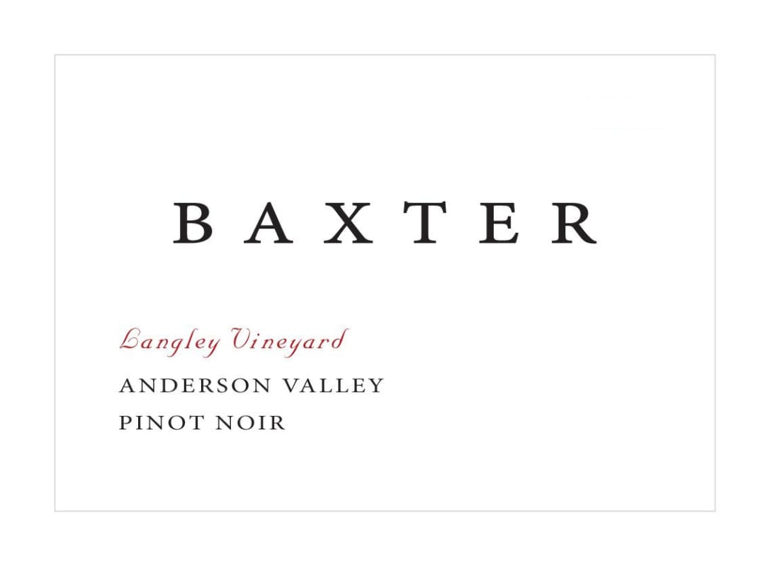Baxter Langley Vineyard Pinot Noir 2014 Front Label