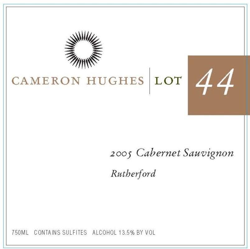 Cameron Hughes Lot 44 Rutherford Cabernet Sauvignon 2005 Front Label