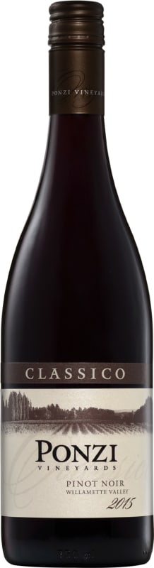 Ponzi Classico Pinot Noir 2015 Front Bottle Shot