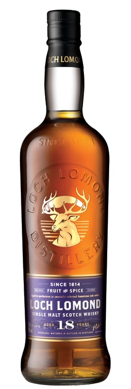 Loch Lomond 18 Year Single Malt Scotch Whisky Front Bottle Shot