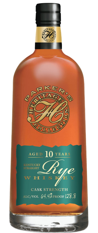 Parker's Heritage Collection 10 Year Cask Strength Kentucky Straight Rye Whiskey Front Bottle Shot