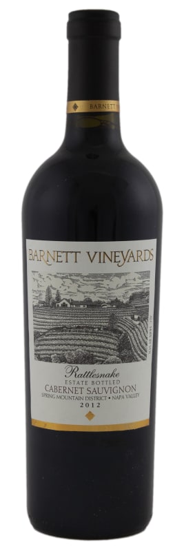 Barnett Vineyards Rattlesnake Cabernet Sauvignon 2012 Front Bottle Shot