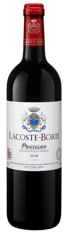 Chateau Grand-Puy-Lacoste Lacoste-Borie 2018 Front Bottle Shot