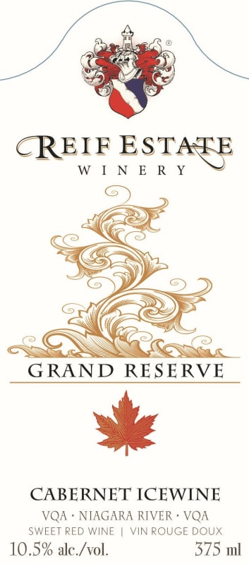 Reif Estate Winery Grand Reserve Cabernet Icewine 2019 Front Label