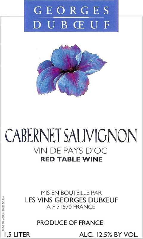 Duboeuf Cabernet Sauvignon 2004 Front Label