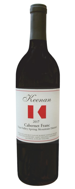 Keenan Upper Bowl Vineyard Cabernet Franc 2017 Front Bottle Shot