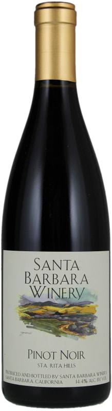 Santa Barbara Winery Sta. Rita Hills Pinot Noir 2021 Front Bottle Shot