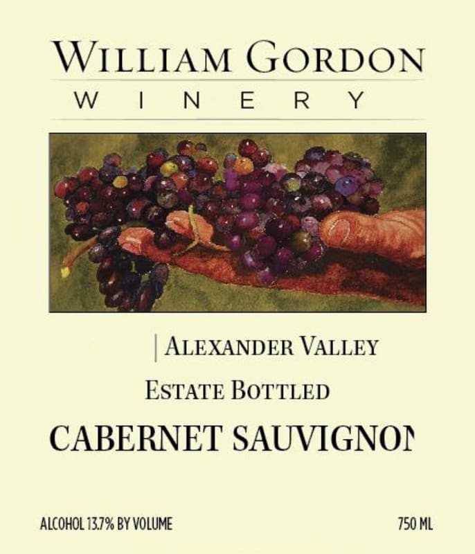 William Gordon Winery Cabernet Sauvignon 2013 Front Label