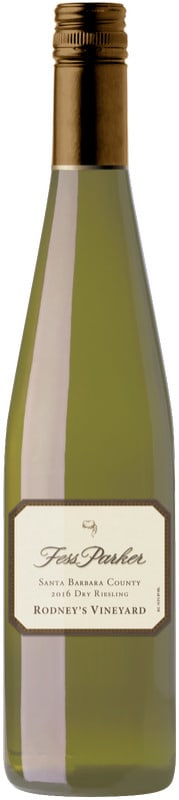 Fess Parker Rodney's Vineyard Dry Riesling 2016 Front Bottle Shot