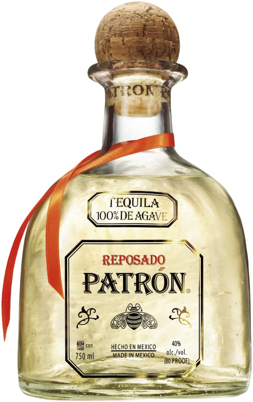 Patron Reposado Tequila Front Bottle Shot