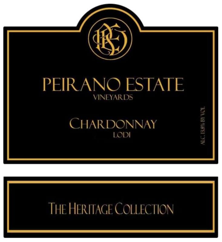 Peirano Estate The Heritage Collection Chardonnay 2016 Front Label