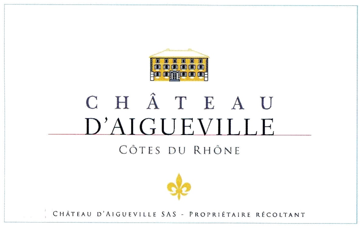 Chateau d'Aigueville Cotes du Rhone 2020 Front Label
