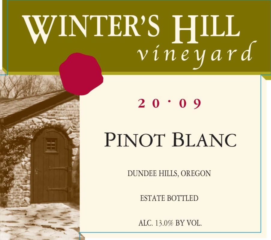 Winter's Hill Vineyard Estate Pinot Blanc 2009 Front Label