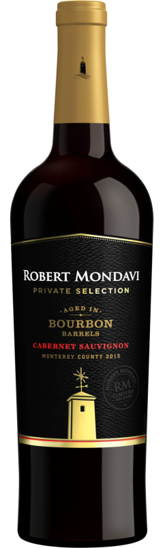 Robert Mondavi Private Selection Bourbon Barrels Cabernet Sauvignon 2015 Front Bottle Shot
