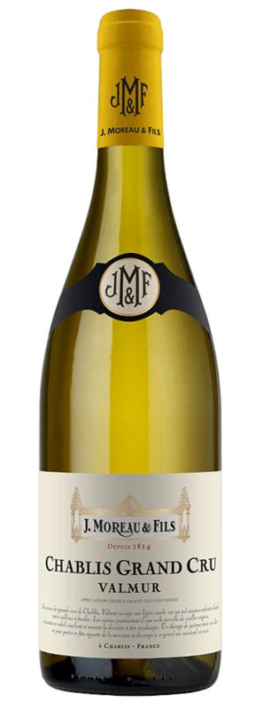 J. Moreau & Fils Chablis Valmur Grand Cru 2021 Front Bottle Shot