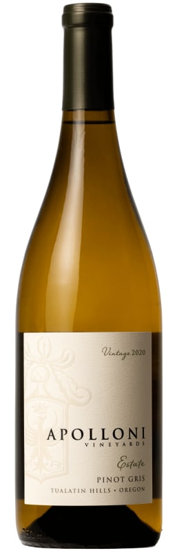 Apolloni Vineyards Estate Pinot Gris 2020 Front Bottle Shot