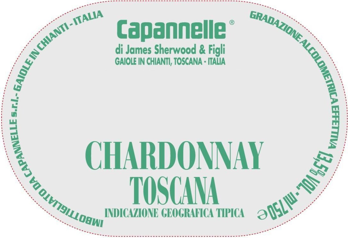 Capannelle Chardonnay Toscana 2015 Front Label
