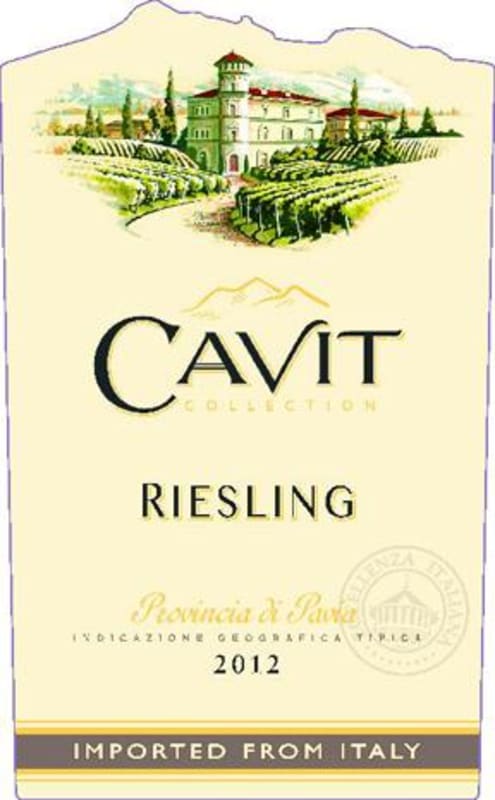 Cavit Provincia di Pavia Riesling 2012 Front Label