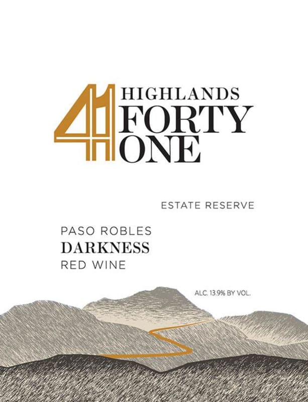 Highlands 41 Estate Reserve Darkness Red 2019 Front Label