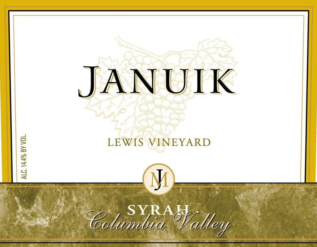 Januik Winery Lewis Vineyards Syrah 2010 Front Label