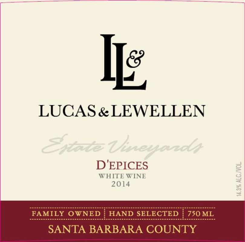 Lucas & Lewellen D'Epices 2014 Front Label