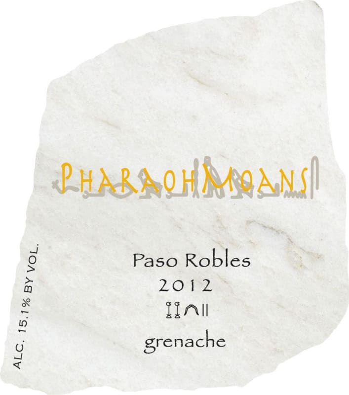 PharaohMoans Grenache 2012 Front Label