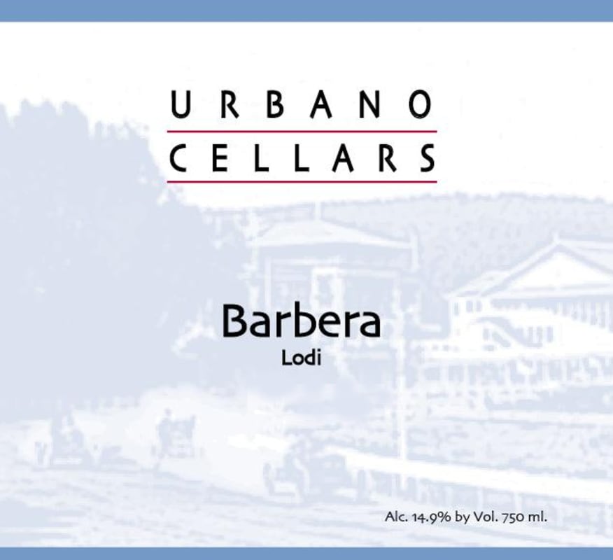Urbano Cellars Barbera 2013 Front Label